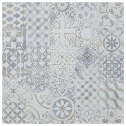 Patchworkowa podłoga Retro Chic Blue Grey 62003090 w błękitach i szarościach z przetarciami - zdjęcie nr: 2