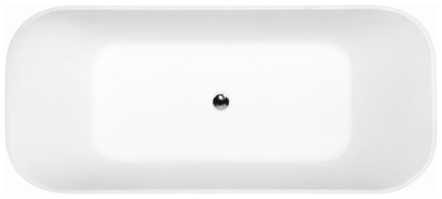 besco assos 160 wanna wolnostojąca + klik-klak czarny 160x70 (wmd-160-akb) 