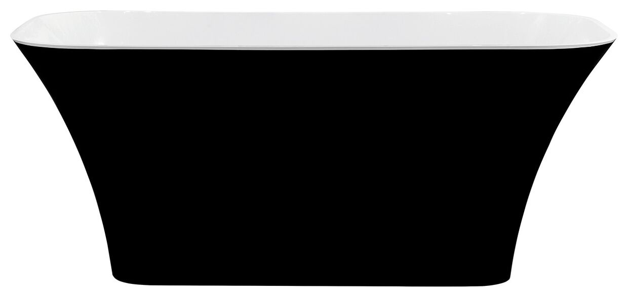 besco assos black & white 160 wanna wolnostojąca + klik-klak chrom 160x70 (wmd-160-awc) 