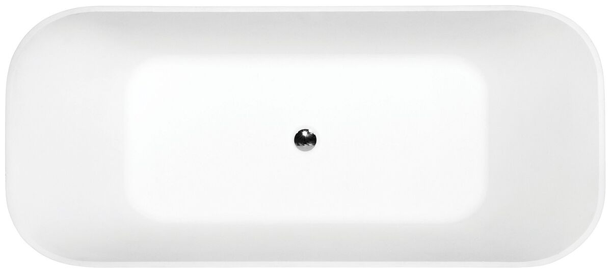 besco assos black & white 160 wanna wolnostojąca + klik-klak chrom 160x70 (wmd-160-awc) 