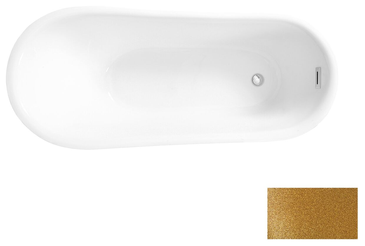 besco calima glam 170 złota wanna wolnostojąca + maskownice złote 170x74 (was-170-czz) - zdjęcie główne