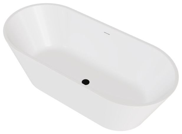 besco deeva 170 wanna wolnostojąca + maskownica opływu gun metal 170x80 (wwa-170-dgm) 