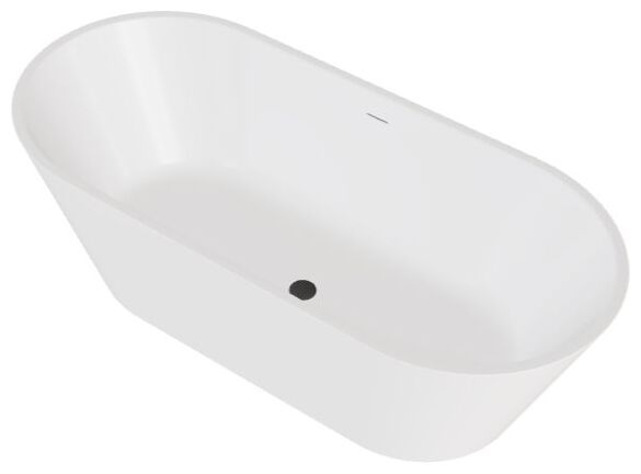 besco deeva 170 wanna wolnostojąca + maskownica opływu gun metal 170x80 (wwa-170-dgm) 
