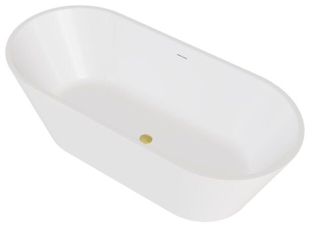 besco deeva 170 wanna wolnostojąca + maskownica opływu złota 170x80 (wwa-170-dzl) 