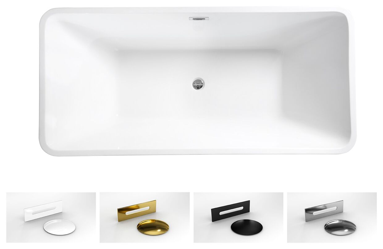besco evita 160 wanna wolnostojąca + maskownice białe 160x80 (was-160-ebi) 