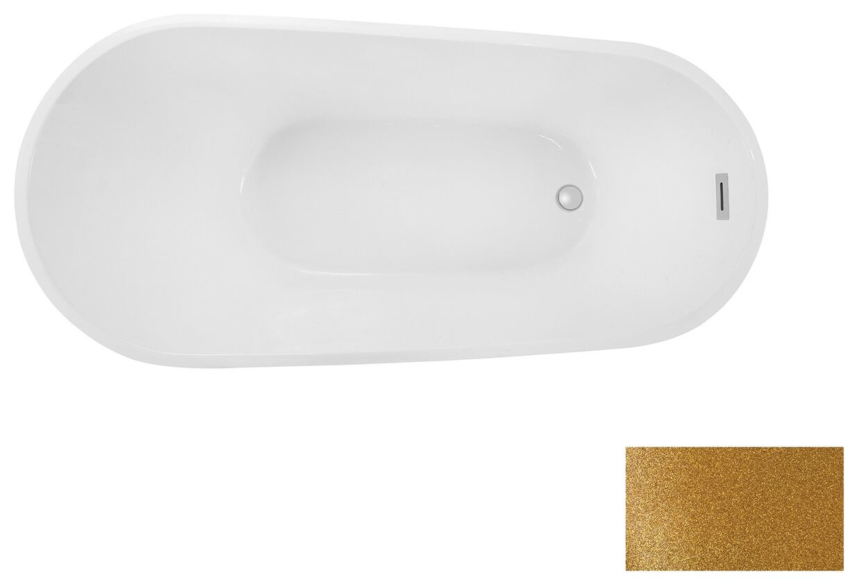 besco melody glam 170 złota wanna wolnostojąca + maskownice białe 170x80 (wa-170-mzb) 