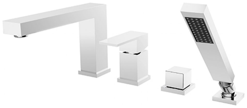 besco modern / varium chrom bateria wannowa 4-otworowa (bw-mv4-ch) 