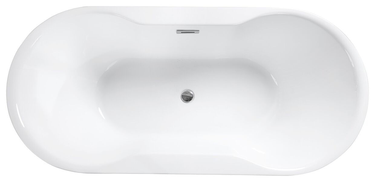 besco navia 140 wanna wolnostojąca + maskownica syfonu z przelewem biała 140x75 (was-140-nbi) 