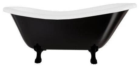 besco otylia b&w170 nogi czarne wanna wolnostojąca retro otwór odpływowy i przelewowy 170x77 ot170-bwcz-o 