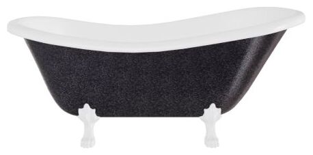 besco otylia glam160 grafitowa nogi białe wanna wolnostojąca retro otwór odpływowy 160x77 (wko-160-ggw) 