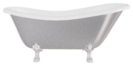 besco otylia glam170 srebrna (nogi chrom) wanna wolnostojąca otwór odpływowy retro 170x77 (wko-170-gsc) 