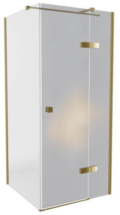 Besco Pixa Gold 90 L Kabina Kwadratowa Lewa Szkło Przejrzyste 90x90x195 (PKL-90-195G)