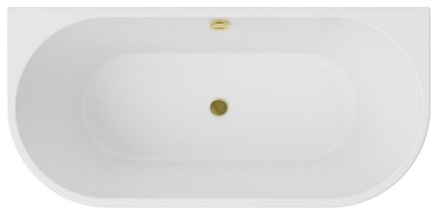 besco vica new 150 wanna wolnostojąca 150x80 klik-klak chrom z napełnieniem przez przelew (was-150vnn) - zdjęcie główne