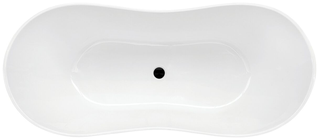 besco viya black & white 160 wanna wolnostojąca + klik-klak biały 160x70 (wmd-160-vww) - zdjęcie nr: 2