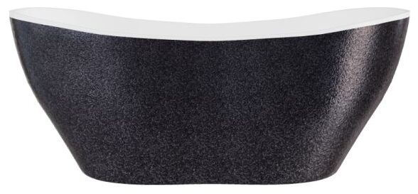 besco viya glam 160 grafitowa wanna wolnostojąca 160x70 klik-klak chrom (wmd-160-vg) - zdjęcie główne