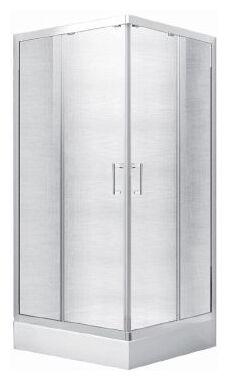besco modern 90 kabina kwadratowa szkło przejrzyste 90x90x165 (mk-90-165-c) - zdjęcie główne