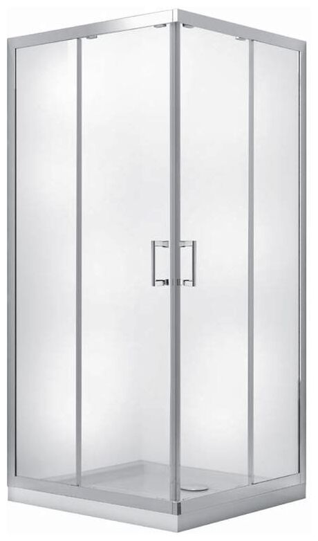 besco modern 80 kabina kwadratowa szkło mrożone 80x80x185 (mk-80-185-m) - zdjęcie główne