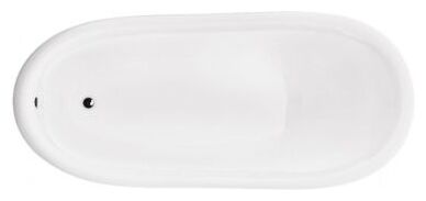 besco otylia 170 nogi chrom wanna wolnostojąca retro z otworem odpływowym 170x77x63 (wko-170w+ch) 