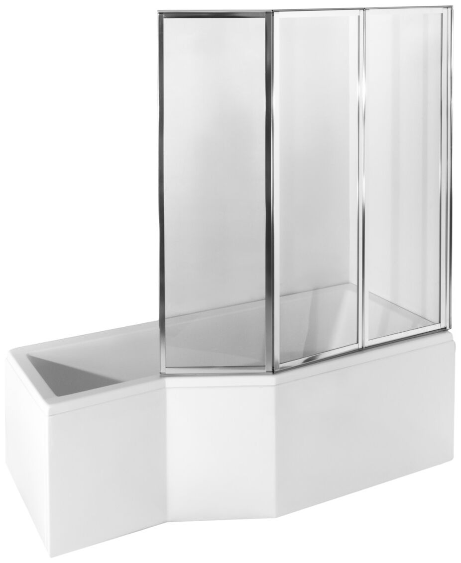 besco integra 150 kabino-wanna z parawanem 3-skrzydłowym prawa 150x75 (#wai-150-pp3) 
