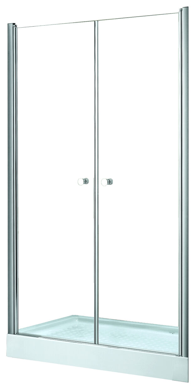 besco sinco due 90 drzwi prysznicowe wahadłowe podwójne szkło przejrzyste 90x195 (dsd-90) 