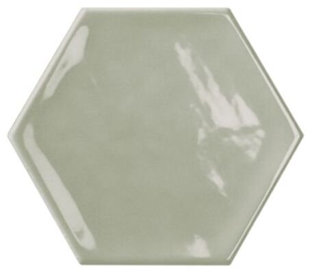 bestile bondi green hexagon shine płytka ścienna 11x12.5 - zdjęcie główne