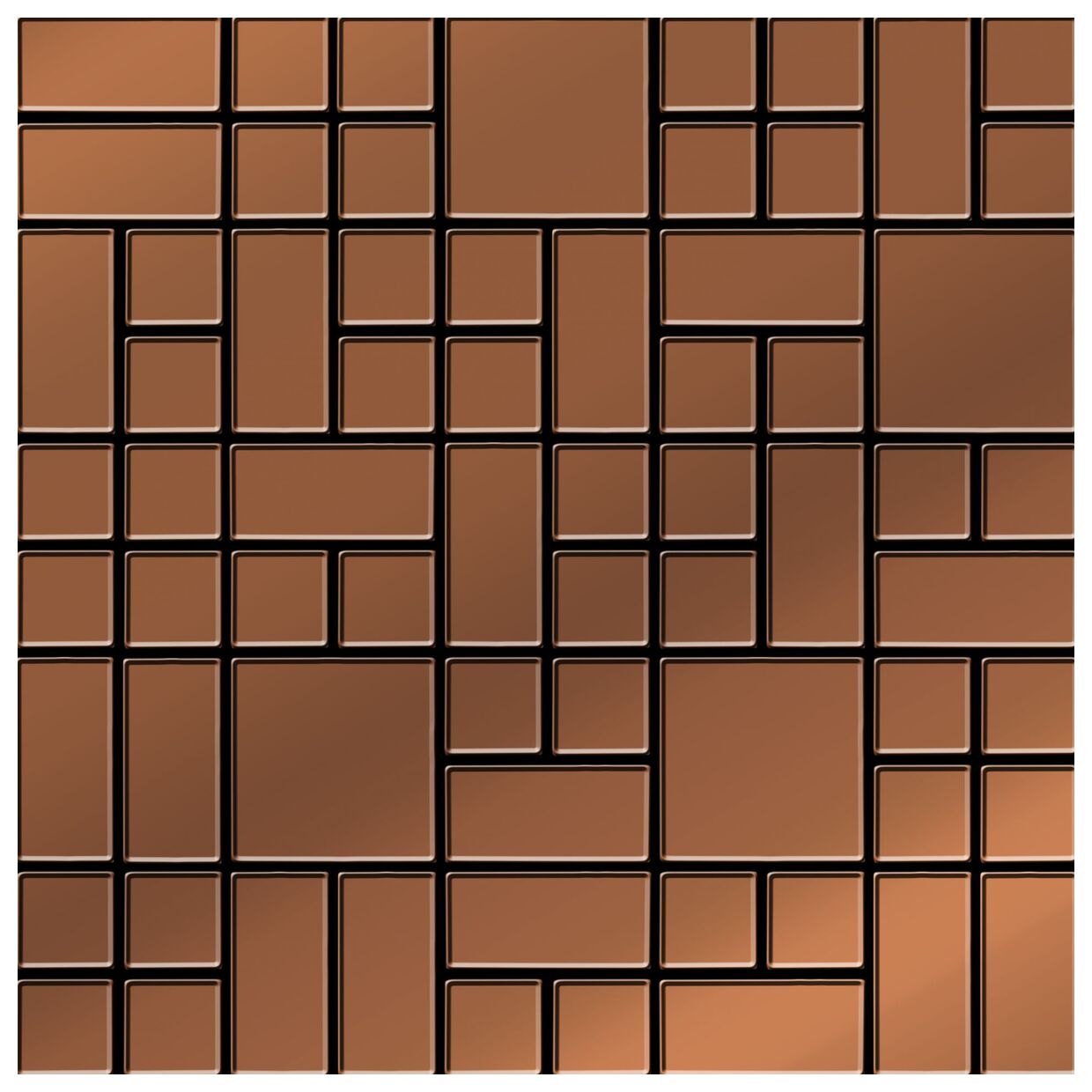 bianca copper glass mozaika 25x25 - zdjęcie główne