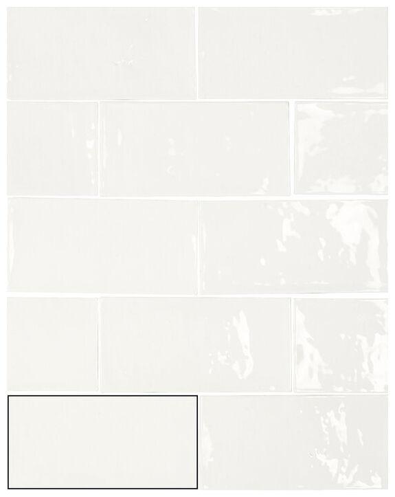 carmen ceramic art power white gloss płytka ścienna 6.2x12.5 