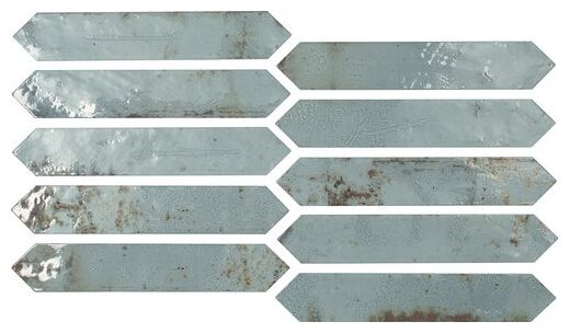 carmen ceramic art grunge aqua picket płytka ścienna 4.3x24.3 - zdjęcie główne