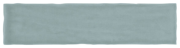 Błyszcząca niebieska płytka Vintage Lake o wymiarach 7,5x30 z subtelną nieregularną fakturą