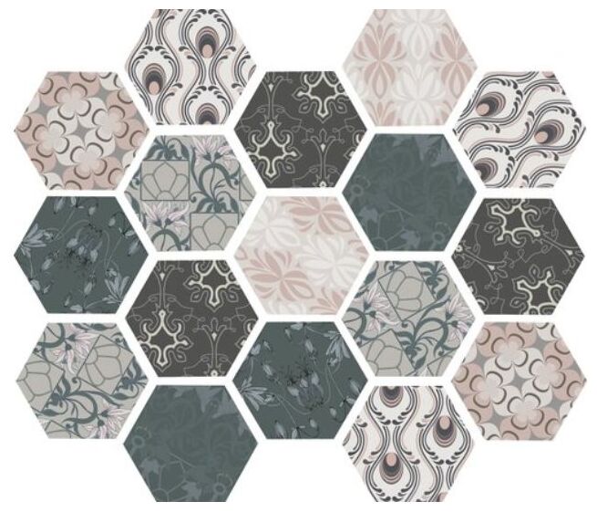 carmen ceramic art montmartre mix gres dekor 10x11 - zdjęcie główne