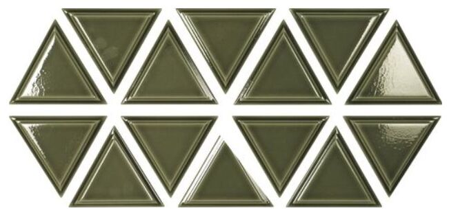 carmen ceramic art foster victorian green crackled płytka ścienna 11x13 - zdjęcie główne