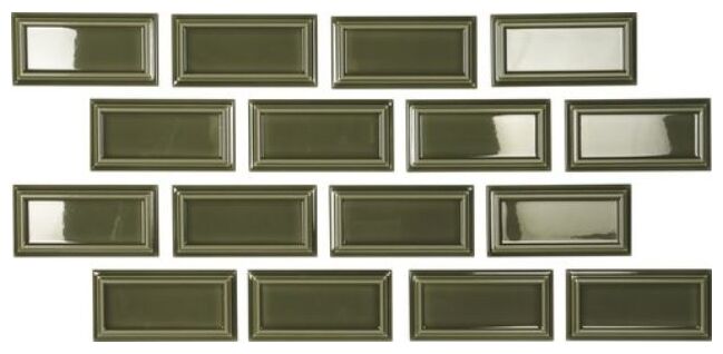 carmen ceramic art tiana victorian green płytka ścienna 6.5x13 - zdjęcie główne