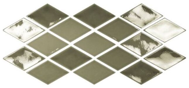 carmen ceramic art trip victorian green crackled płytka ścienna 9.8x16.8 - zdjęcie główne