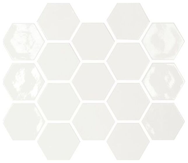 carmen ceramic art dawn white crackled płytka ścienna 12x13.8 - zdjęcie główne