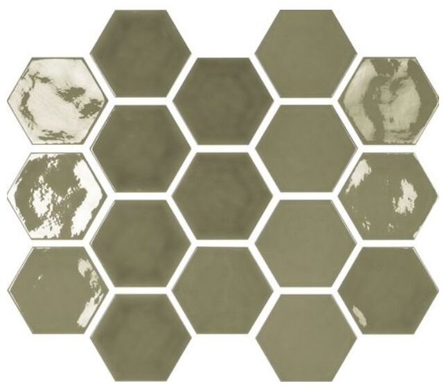 carmen ceramic art kisses victorian green płytka ścienna 12x13.8 - zdjęcie główne