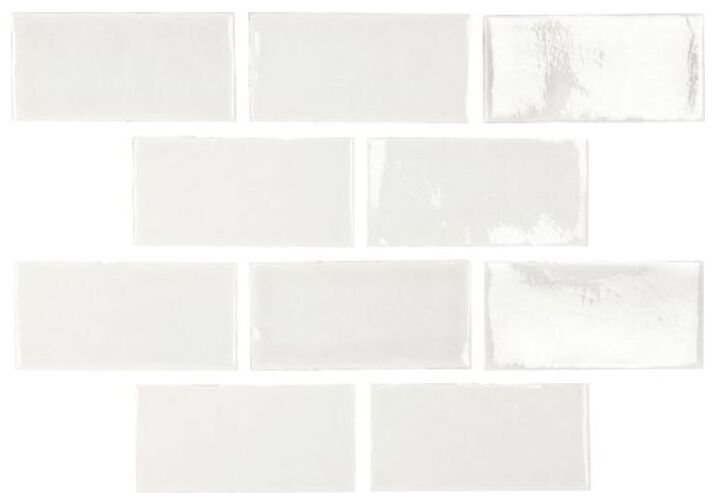 carmen ceramic art moments white crackled płytka ścienna 6.5x13 - zdjęcie główne