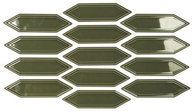 carmen ceramic art gin victorian green płytka ścienna 5x18 - zdjęcie główne