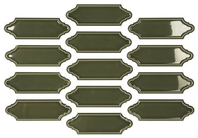 carmen ceramic art havens victorian green płytka ścienna 5x15 - zdjęcie główne