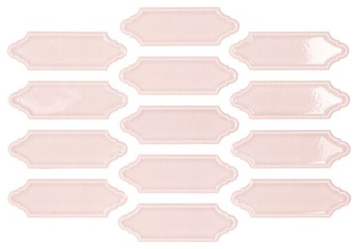 carmen ceramic art mecox pink crackled płytka ścienna 5x15 - zdjęcie główne