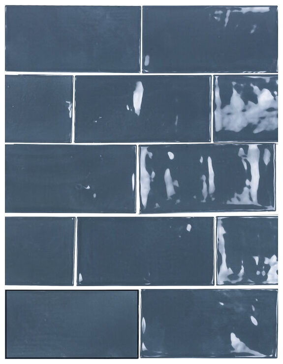 carmen ceramic art power dark blue gloss płytka ścienna 6.2x12.5 - zdjęcie główne