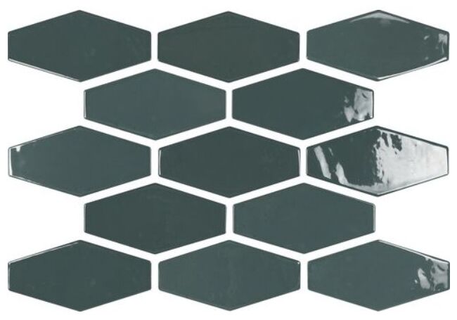 carmen ceramic art harlequin dark green płytka ścienna 10x20 - zdjęcie główne