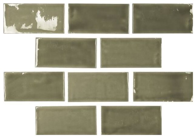 carmen ceramic art memories victorian green płytka ścienna 6.5x13 - zdjęcie główne