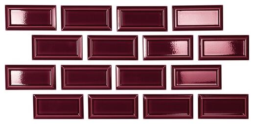 Mała płytka ścienna Orient Cherry Crackled w kolorze wiśniowym z efektem subtelnych pęknięć