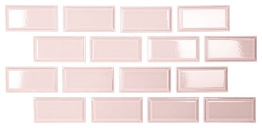 carmen ceramic art orient pink crackled płytka ścienna 6.5x13 - zdjęcie główne