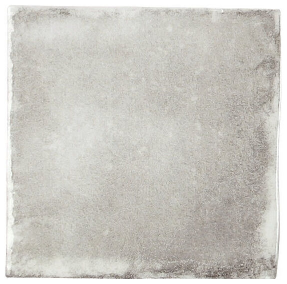 Mała szara płytka Savannah Grey 10x10 z błyszczącą powierzchnią i nieregularnymi krawędziami