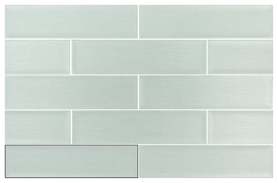 Matowa płytka ścienna Roxy Acqua 10x40 cm w neutralnym kolorze z delikatną fakturą - zdjęcie nr: 2