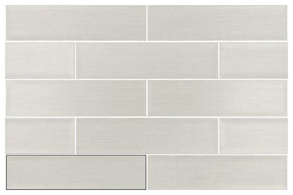 Szara matowa płytka Roxy Grey 10x40 z delikatną poziomą strukturą i minimalistycznym wyglądem - zdjęcie nr: 2