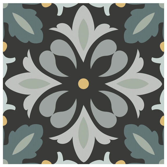 carmen ceramic art daisy night gres 15x15 - zdjęcie główne