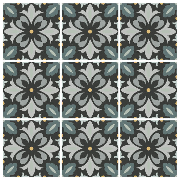 carmen ceramic art daisy night gres 15x15 - zdjęcie nr: 2