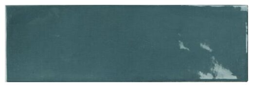 Niebieska płytka Seville Glacier 6,5x20 o błyszczącej powierzchni i fakturze cegiełki